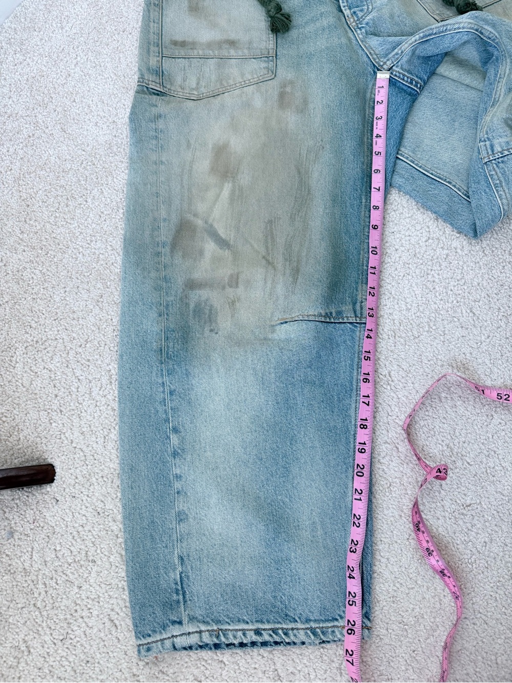 Free People Moxie Low Slung Jeans with Olive Braided Belt in Roll Around - Picture 14 of 16